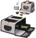 Merkloos / Sans marque Wan GmbH Grote Opvouwbare Reismand voor Katten en Kleine Honden met Ingebouwde Kattenbak - 2-in-1 Reisbench