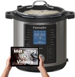 Fornello Multicooker 6L - PFAS vrij - Rijstkoker met stomer - Slowcooker met timer - Rice Cooker
