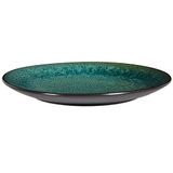 HOME DECO FACTORY Elia plate, ceramic, 27 cm, Green and Black