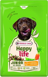 Happy Life Junior Puppy's Alle Rassen Met Kip 2,5kg