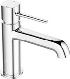 Laveo BADLAND Wastafelmengkraan Kleine POLA mengkraan voor badkamer, zilverkleurig + click-clack