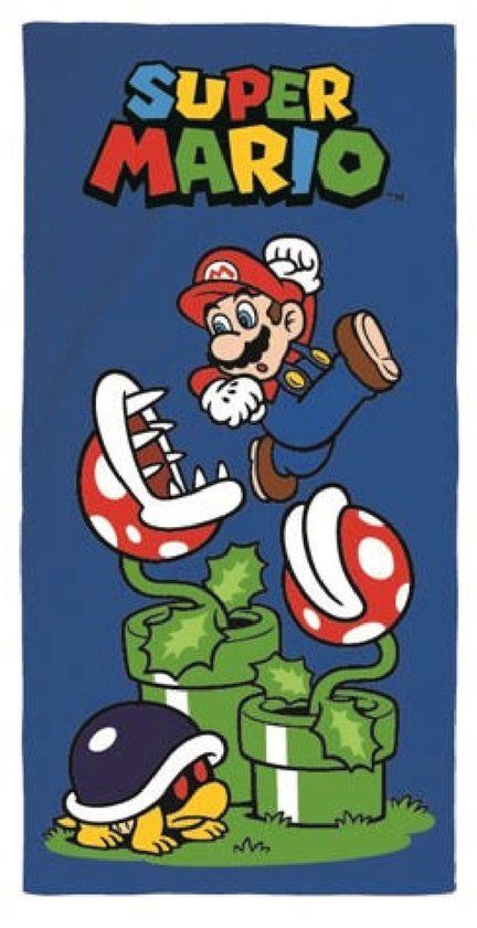 4KidsOnly Mister License Super Mario strandlaken Blauw Polyester