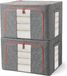 Merkloos / Sans marque Opvouwbare Kledingopbergdoos met Metalen Frame en Ramen - 2 Stuks - Kleding en Beddengoed Opbergtas - 22 Liter