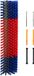 vidaXL Vee borstels Rood en blauw 50 x 17 x 9 cm PP