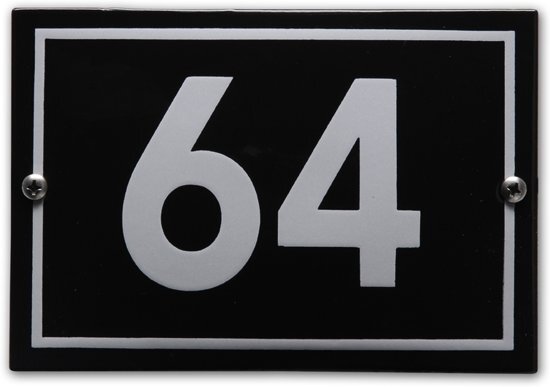 EmailleDesignÂ® Huisnummer model Phil nr. 64
