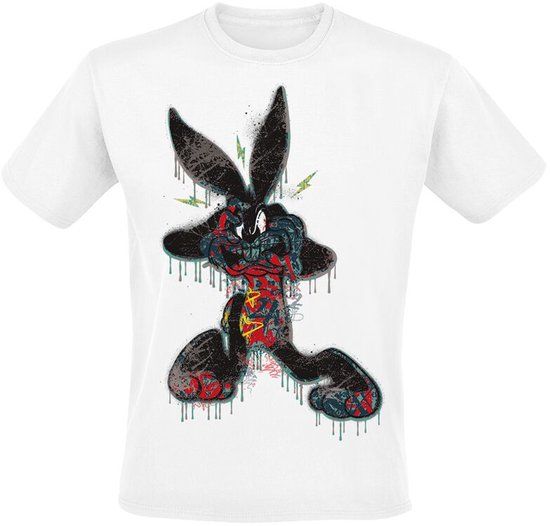 Looney Tunes Bugs Bunny - Dripping Paint Heren T-shirt - wit - M