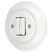 Porselein Retro Double Push-button Flush-mounted Switch Type I White