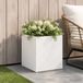 VidaXL Plantenbak wit 35 x 35 x 35 cm koudgewalst staal