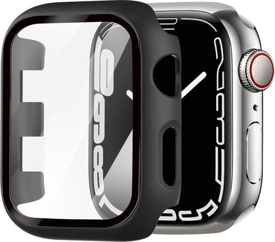 Strap-it Apple Watch 38mm PC Hard Case with Glass - Black