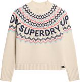 Superdry FAIRISLE BRANDED JUMPER Dames Trui - Maat S