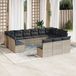 Maison Exclusive - Ensemble de jardin, 13 pièces, avec coussins gris clair, en polyrotin