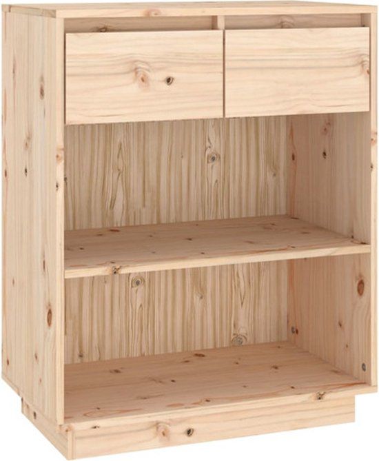 vidaXL Wandkast - Massief Grenenhout - 60x34x75cm