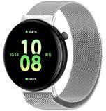 Wigento Honor Vervangingsarmband van metaal (stalen mesh) voor de Honor Watch Fit Milan, met magnetische sluiting, zilverkleurig