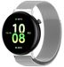 Wigento Honor Vervangingsarmband van metaal (stalen mesh) voor de Honor Watch Fit Milan, met magnetische sluiting, zilverkleurig