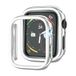 By Qubix Qubix - Hard case 45mm (open front) - Zilver (glans) - Geschikt voor Apple Watch 45mm hoesje - screenprotector - Bescherming iWatch - Bescherm hoesje