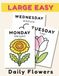 Large Flowers Coloring Book for Seniors with Dementia: Easy Daily Flower Designs with Bold Outlines