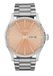 Nixon Sentry A356-5339-00 Polshorloge voor heren met zilverkleurige roestvrijstalen armband, 10 bar, diameter behuizing: 42 mm