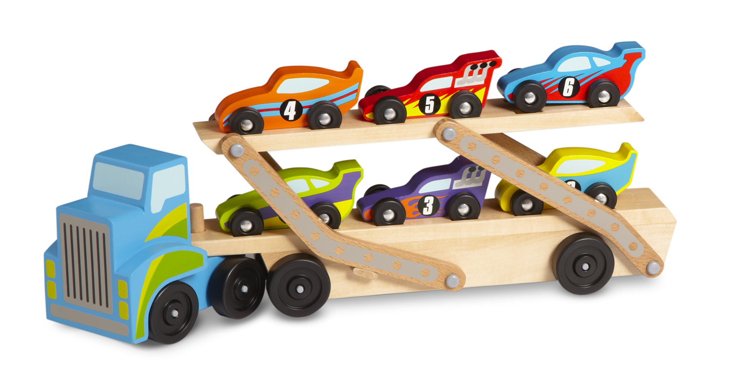 MELISSA & DOUG Extragrote Vracht-Wagen Met Raceauto'S