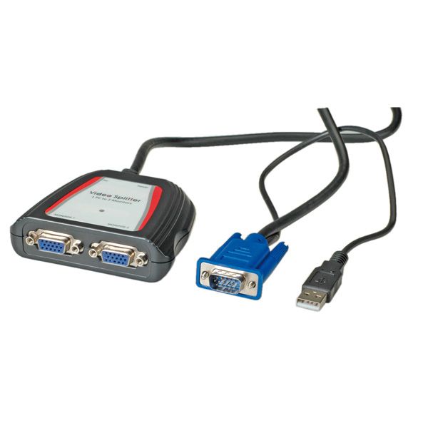 Value 2-way 250 MHz Portable VGA Video Splitter