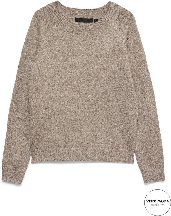VERO MODA MATERNITY - VMMDOFFY LS O-NECK BLOUSE GA NOOS - Dames - Gebreide truien - M - Cocoa Brown