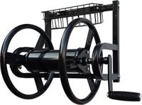 Merkloos Relaxdays Slanghaspel - 40 meter - Wandmontage - Zwart