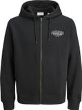 JACK&JONES JJMAKOTO SWEAT ZIP HOOD Hommes Sweat à capuche Noir Taille S