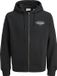 JACK&JONES JJMAKOTO SWEAT ZIP HOOD Hommes Sweat à capuche Noir Taille S