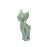 Kaars Arty Kaars in de vorm van kat, 7 x 6 x 13 cm, Celadon