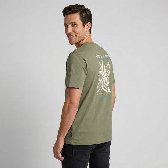 Cars Jeans T-shirt Pluyo Heren Katoen Groen XL
