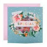Hallmark 3D-kaart voor iemand speciaal - gestanst bloemenontwerp