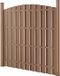 neu.holz HKC schutting met palen gebogen ontwerp - bruin