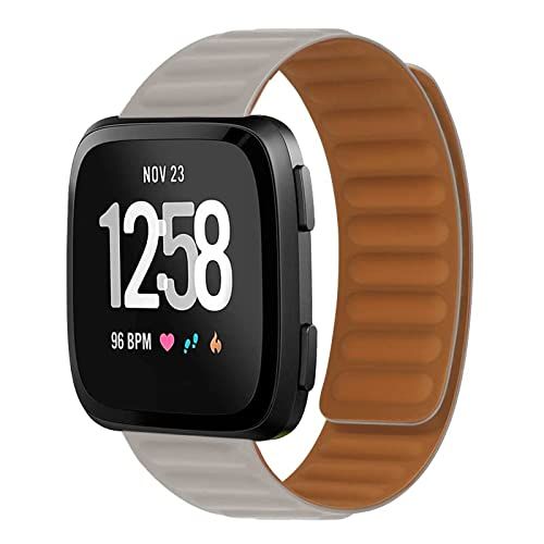 By Qubix Qubix - Siliconen Loop bandje - Khaki - Geschikt voor Fitbit Versa 3/4 & Sense 1/2