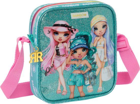 Schoudertas Rainbow High Paradise Turkoois 16 x 18 x 4 cm