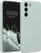 kwmobile telefoonhoesje geschikt voor Samsung Galaxy S22 - TPU backcover met siliconen coating - Smartphone case in cool mint