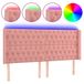 VidaXL Hoofdeind & Voeteind Roze Polyester/Hout 1030 mm Breed