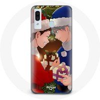 Maniacase Hoesje voor Samsung Galaxy A30 Hunter x Hunter Gon Freecss en Killua Zoldyck Eerste Kerstdag Anime Manga