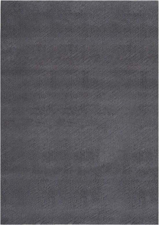 vidaXL Vloerkleed wasbaar korte pool anti-slip 160x230 cm antraciet