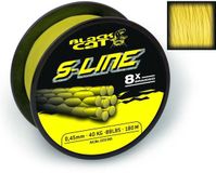 Black Cat Gevlochten Lijn S-Line Braided Yellow - 0.45mm - 50kg - 180m