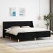 vidaXL Bedframe met matras en hoofdeinde Zwart 180 x 200 cm Stof