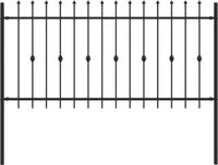 vidaXL Spike Fence ASTEN 200 x 150 cm Powder-coated Steel Black