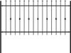 vidaXL Spike Fence ASTEN 200 x 150 cm Powder-coated Steel Black