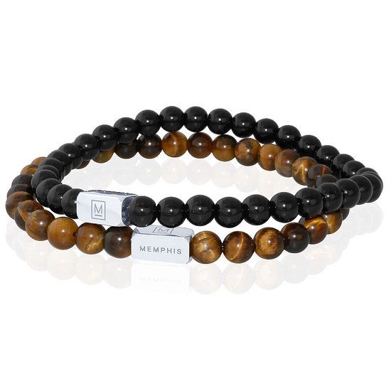 Memphis DUO Kralenarmbanden set Vesuvius-21cm