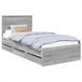 vidaXL Cadre de lit, couleur gris Sonoma, 75 x 190 cm, en bois composite