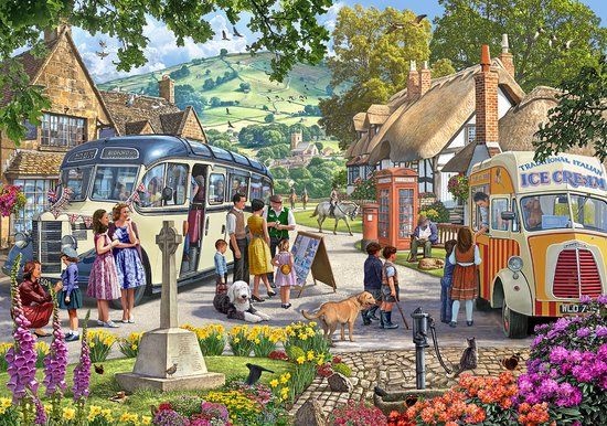 Gibsons Boarding the Bus - 1000 stukjes - Legpuzzel - 8+ jaar