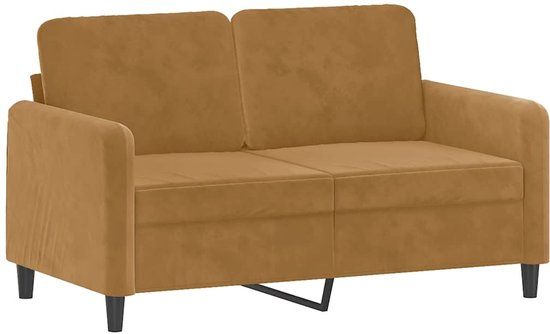 vidaXL Tweezitsbank 120 cm fluweel bruin