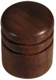 Boston KWW-360 Houten Dome Knop - Walnoot Met 2 Ringen, 15x18mm