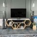 Hanah Home Stijlvolle tv-standaard, wit & Sonamo, 140 x 29,6 x 55,5 cm, 100% melamine gecoat particle board, 18 mm dik, modern design voor woonkamer en entertainment