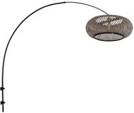 Steinhauer Wandlamp zwart bamboe kap Ø60 cm MazeNatural