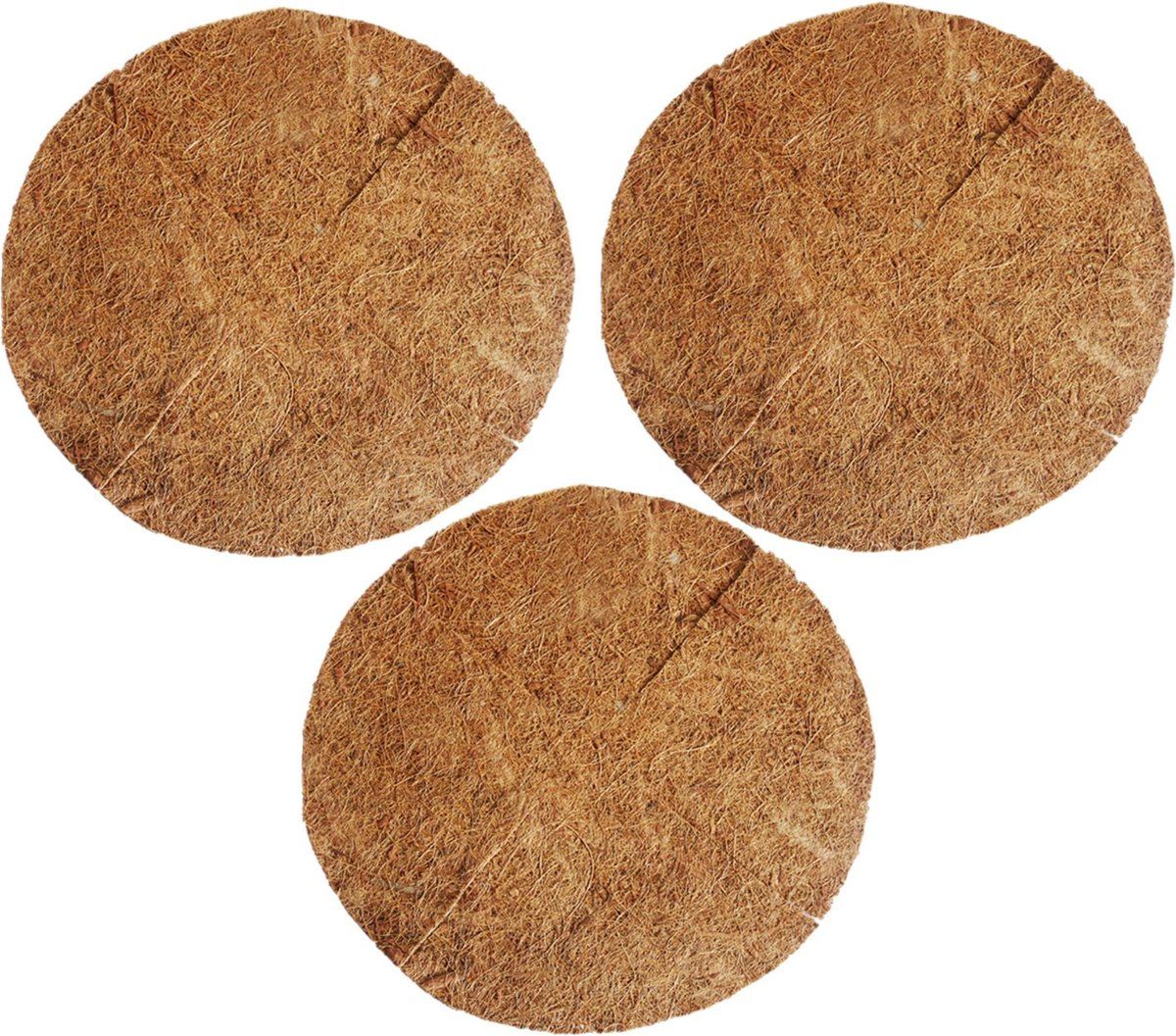 Esschert Design 3x kokos inlegvellen voor hanging basket 25 cm