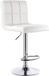 Happyment Tabouret de bar Berlie - Ergonomique - Avec haut dossier - Hauteur d'assise 60-82 cm - Blanc